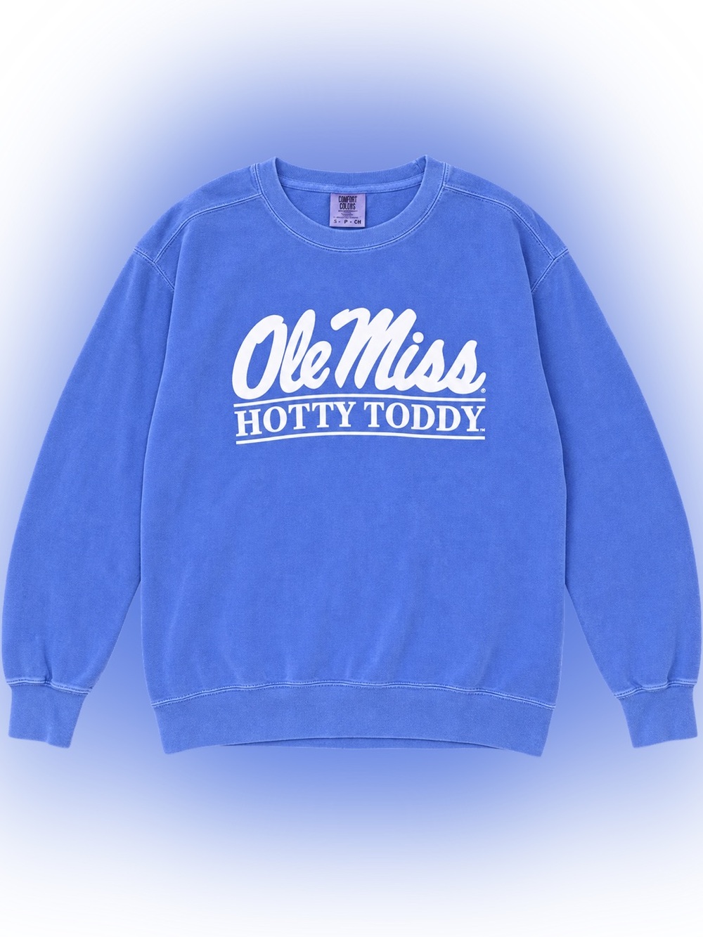 Comfort Colors Ole Miss Hotty Toddy Blue Crewneck Sweatshirt